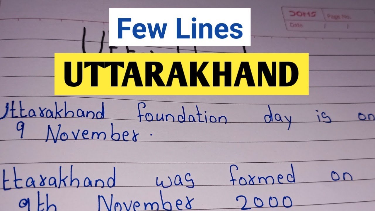 short essay on uttarakhand in english