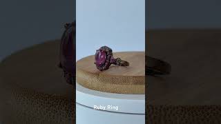 Handmade Ruby Ring black rhodium plated silver Handmade Ruby Ring black rhodium plated silver