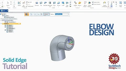 Elbow Design : Solid Edge Tutorial : Learn to design an Elbow in Solid Edge : Solid Edge Beginners