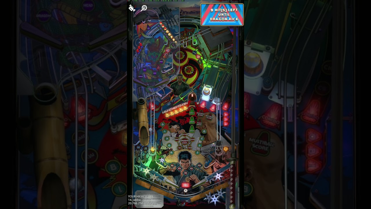 Magic Pixel - Zaccaria Pinball - Blackbelt Deluxe  -  90 Seconds Mode - Run by Jabba