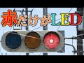 【赤だけLED】電球式とLED式が一体となった信号機！