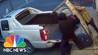 Thirsty Thieves Struggle To Steal Pepsi Machine Yards From Police Station Nbc News