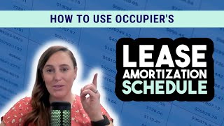 How to Use Occupier's Lease Amortization Schedule - Excel Template