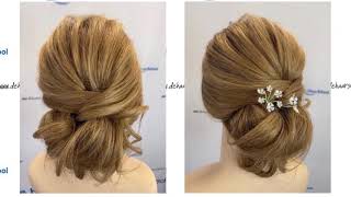 Losjes opgestoken lage knot, loosely updo low bun