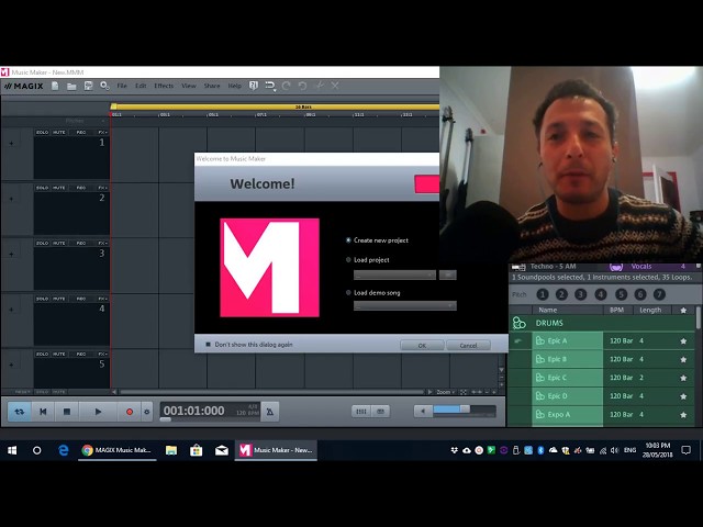 Magix Music Maker Free - Recording Vocals With PC Mic Input class=