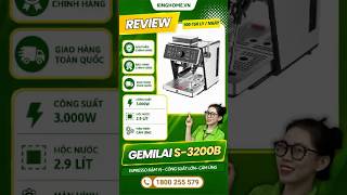 Gemilai S-3200B: Máy Pha Cà Phê 3.000W, Pha 100-150 Ly/Ngày, Bình Nước 2.9 Lít