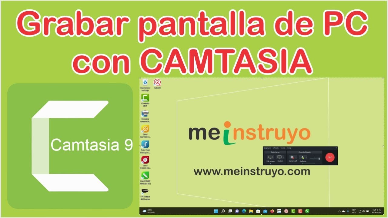 Como grabar pantalla de PC con Camtasia 9