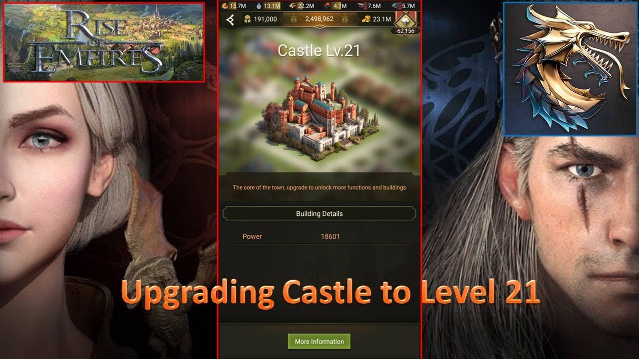[*/\*] Rise of Empires: Ice and Fire - Upgrading Castle to Level 21