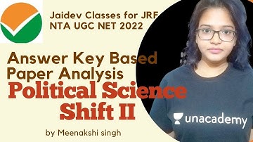 Answer Key Based Paper Analysis I Political Science Shift-2 I NTA UGC NET /JRF 2022 Meenakshi Singh