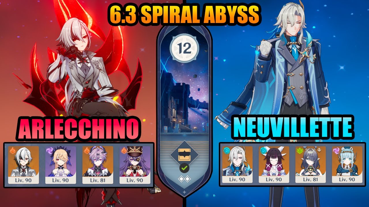 C0 ARLECCHINO & C1 NEUVILLETTE | SPIRAL ABYSS 6.3 | Genshin Impact