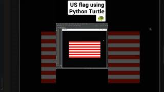 US Flag - Python Turtle screenshot 2