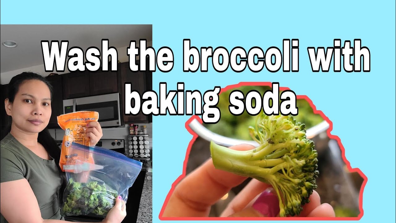 How to wash the broccoli using baking soda Tangubanong Pinay YouTube