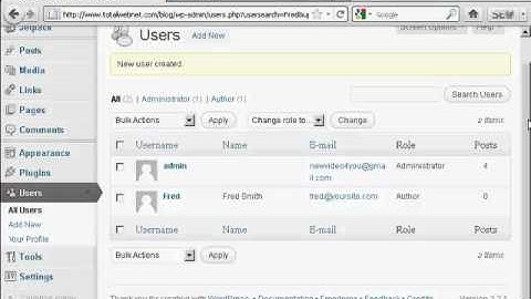 Video 15 - How to Add and Manage Users in WordPress.