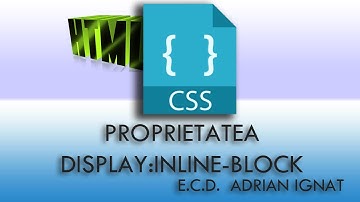 PROPRIETATEA DISPLAY:INLINE-BLOCK E.C.D. ADRIAN IGNAT