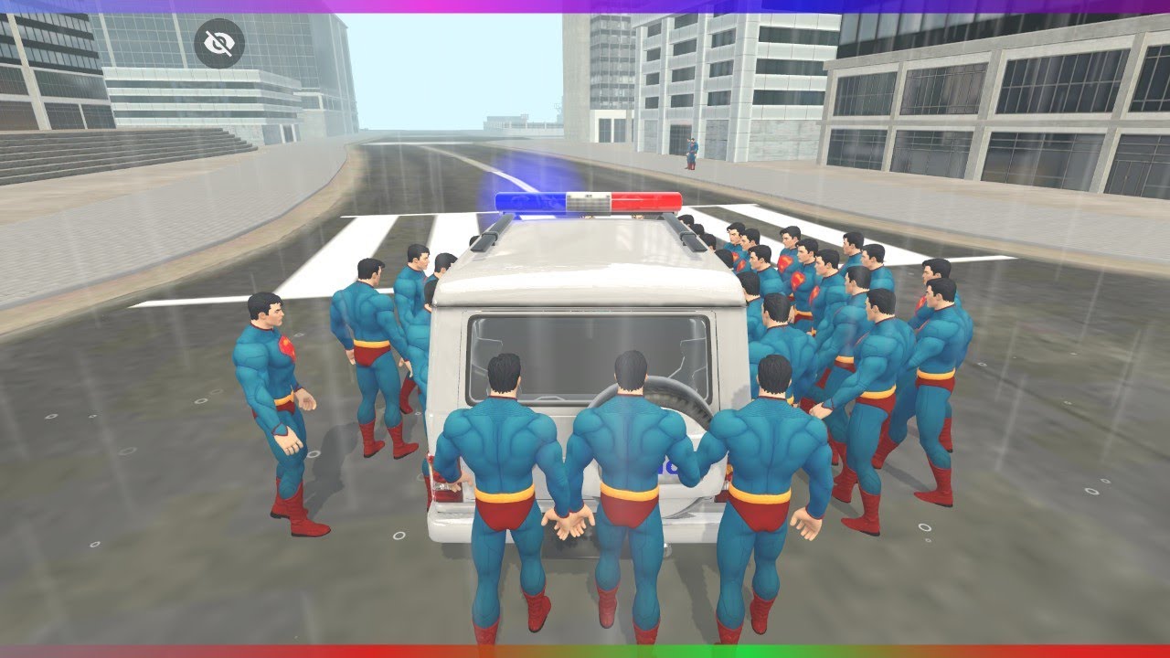  🦸‍♂️सुपरमैन ने मचाया 🦸‍♂️शहर में आतंक !! Police ne kiya kaarvayi !! #Indiantheftauto  #video #gta