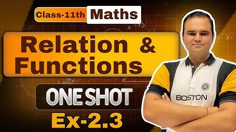 Class 11 Maths Ex 2.3, Q1 to Q5 | Chapter 2 | Relation And Functions | One Shot | CBSE NCERT |