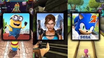 Minion Rush Vs Lara Croft Relic Run Vs   Sonic Dash 2 Sonic Boom
