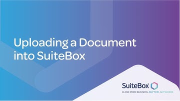 Uploading a Document into SuiteBox