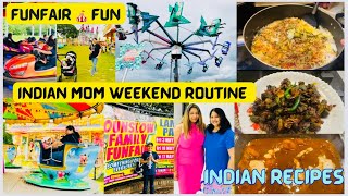 Morning to night weekend routine #funfair #family #recipe #funtime #indianmomvlogs