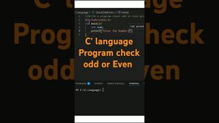c language program check odd or even #program #c #clanguage