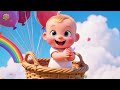 Baby Rainbow Balloon Ride | Fun Kids Sky Adventure Song | Nursery Rhyme