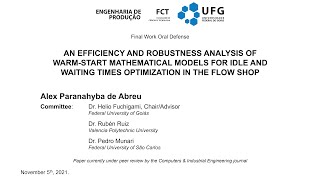 Alex Abreu - Undergrad Final Work Defense (Industrial Engineering)