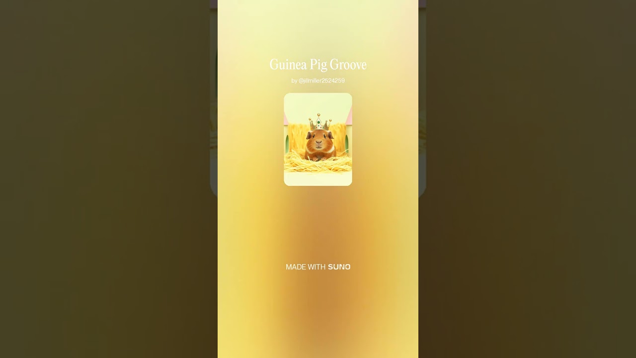 Guinea Pig Groove| An AI song about my love for wiggies| Written by Jillthawarrior and ChatGBT