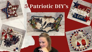MUST SEE!!! | 5 Gorgeous Patriotic DIY's | Red, White and Blue DIY's | Dollar Tree DIY's