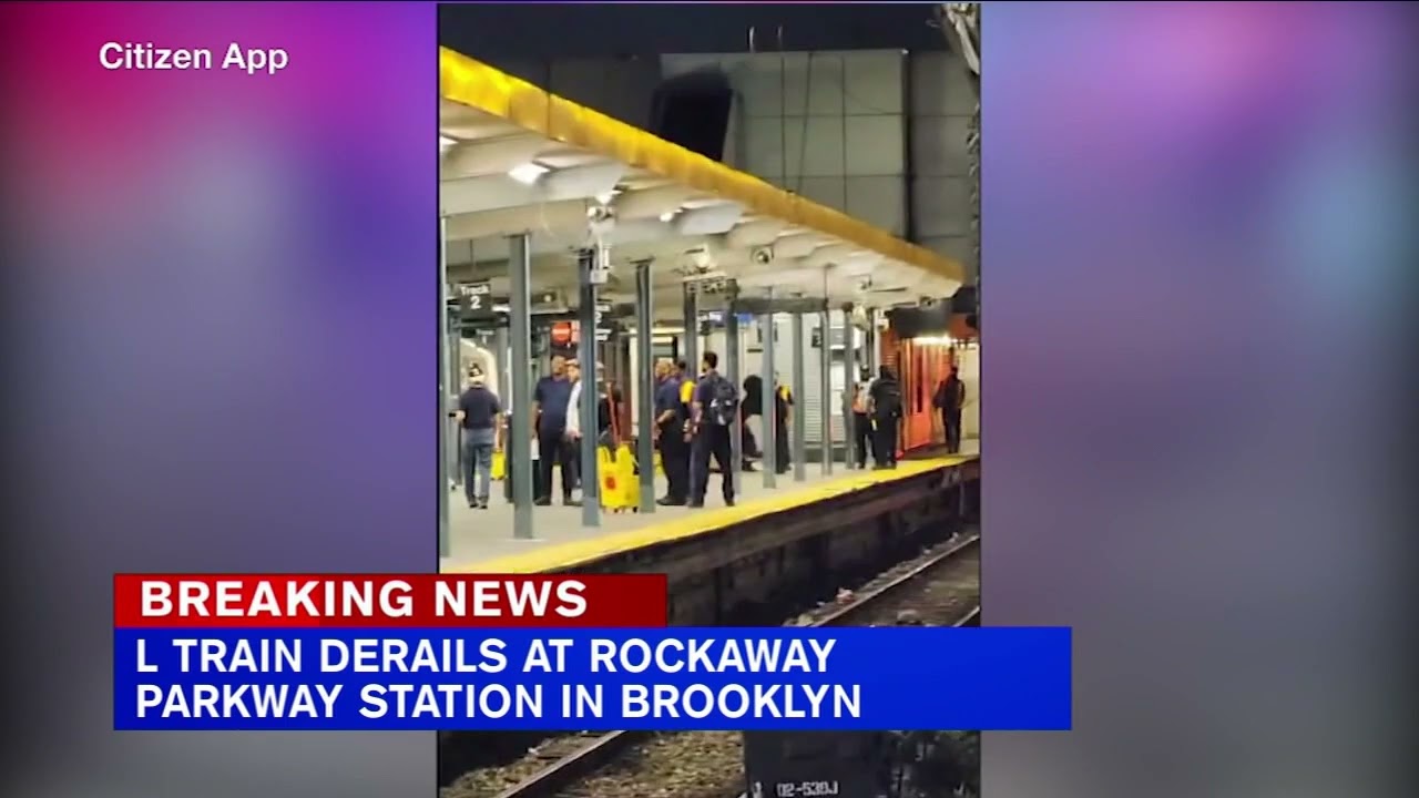 L train derails from track while departing from station in Brooklyn