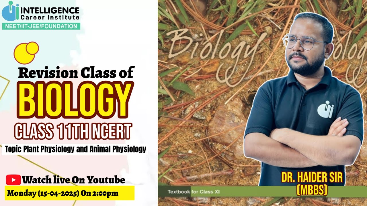 Respiration in Plants 🪴 & Plant Growth and Davelopment By Dr. Haider sir MBBS| NEET-UG