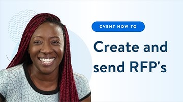 How to create and send RFPs using the Cvent Supplier Network