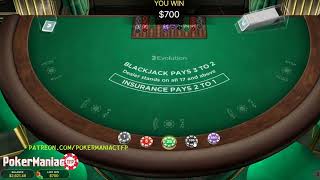 HOLY SMOKES $1k to $100k  FIRST PERSON BLACK JACK  THE BEST GAMBLING RUN SUITED TRIPS #blackjack #bj screenshot 5