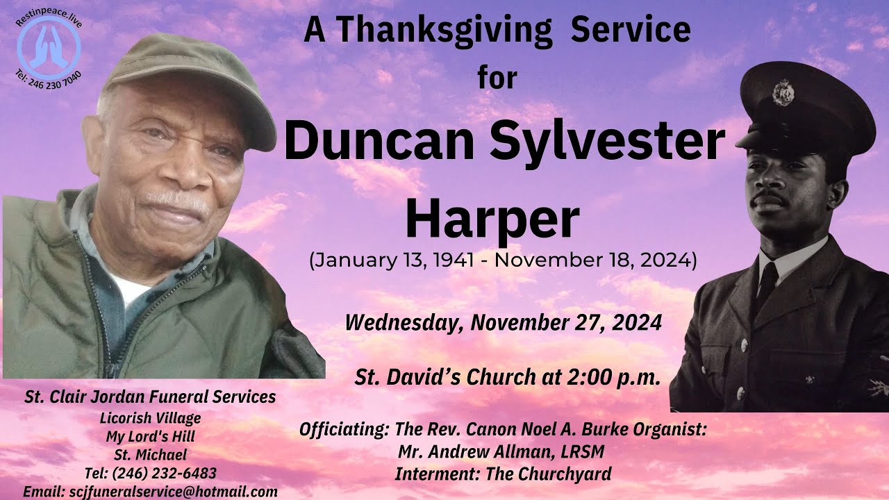 Live Stream of Funeral Service for Duncan Sylvester Harper - YouTube