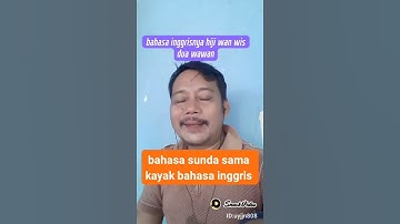bahasa sunda ala bahasa inggris
