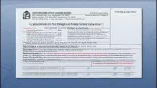 Completing a Contractors License Application 1