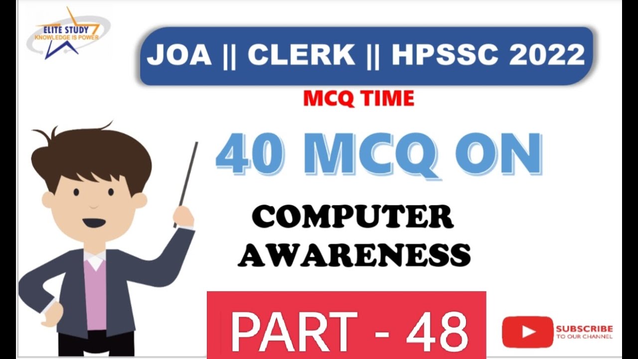 Computer MCQs || PART - 48 || JOA - 965 || HPSSC || #joait - YouTube
