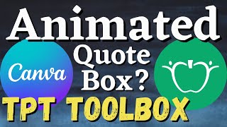 Animated Quote Boxes Teachers Pay Teachers Store with Canva!