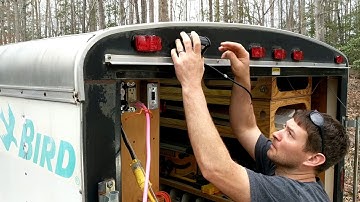 Cargo trailer reverse light installation