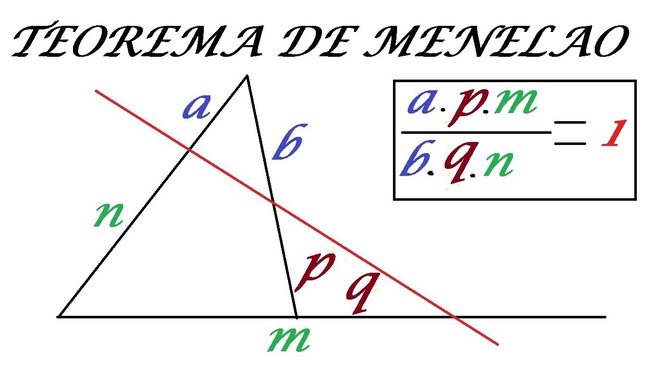 TEOREMA DE MENELAO EN TRIÁNGULOS Y CUADRILÁTEROS