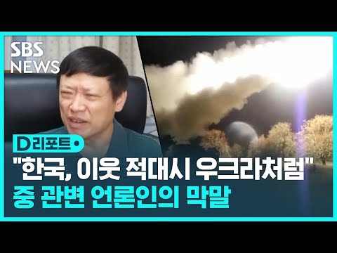 중 관변 언론인의 막말…"한국, 이웃 적대하면 우크라이나처럼" / SBS / #D리포트