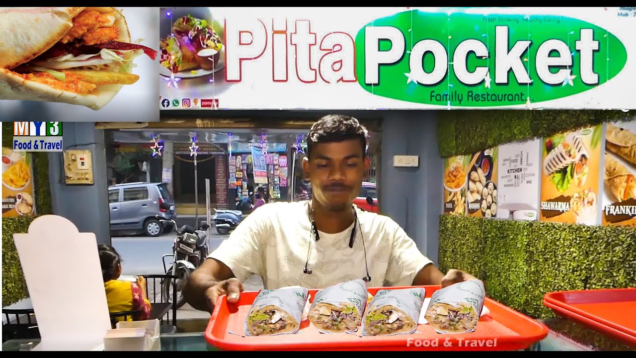 VEG SHAWARMA PANEER PITA @ PITA POCKET MUMBAI - Rare Mumbai Street Food - Indian Street Food | STREET FOOD