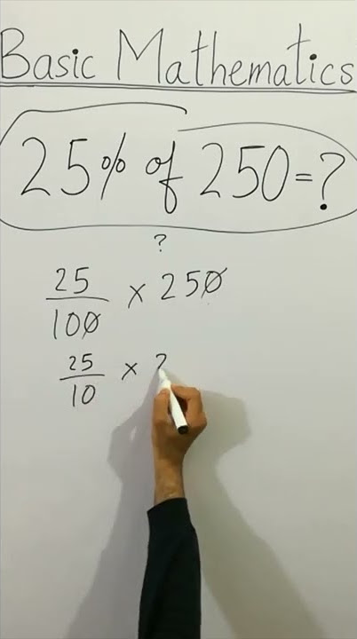 😳 CLEAN BASIC MATHEMATICS 25% of 250=? #Shorts