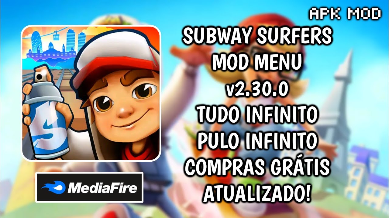 Subway Surfers - APK MOD v2.30.0 compras grátis, Salto infinito