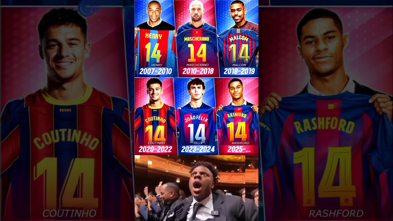🇪🇸 Rashford honors Henry by taking the number 14 shirt at Barcelona,,,