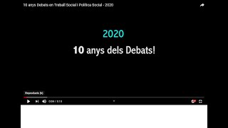 10 anys Debats en Treball Social i Política Social - 2020