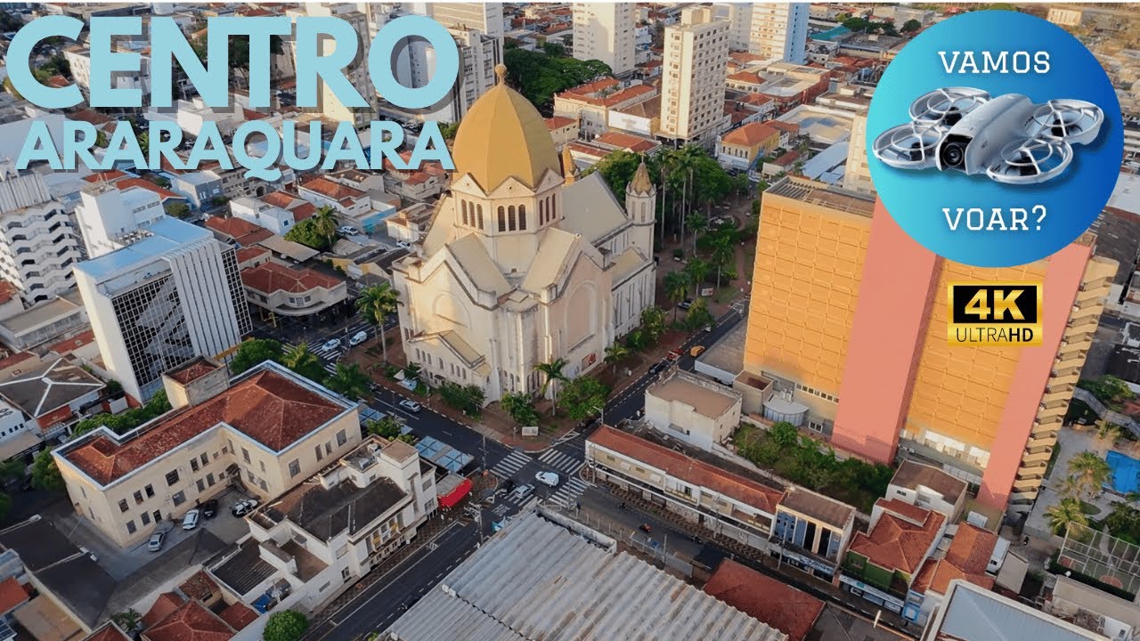 Uma vista do Centro de Araraquara/SP depois de dias de chuva (Imagens de Drone)