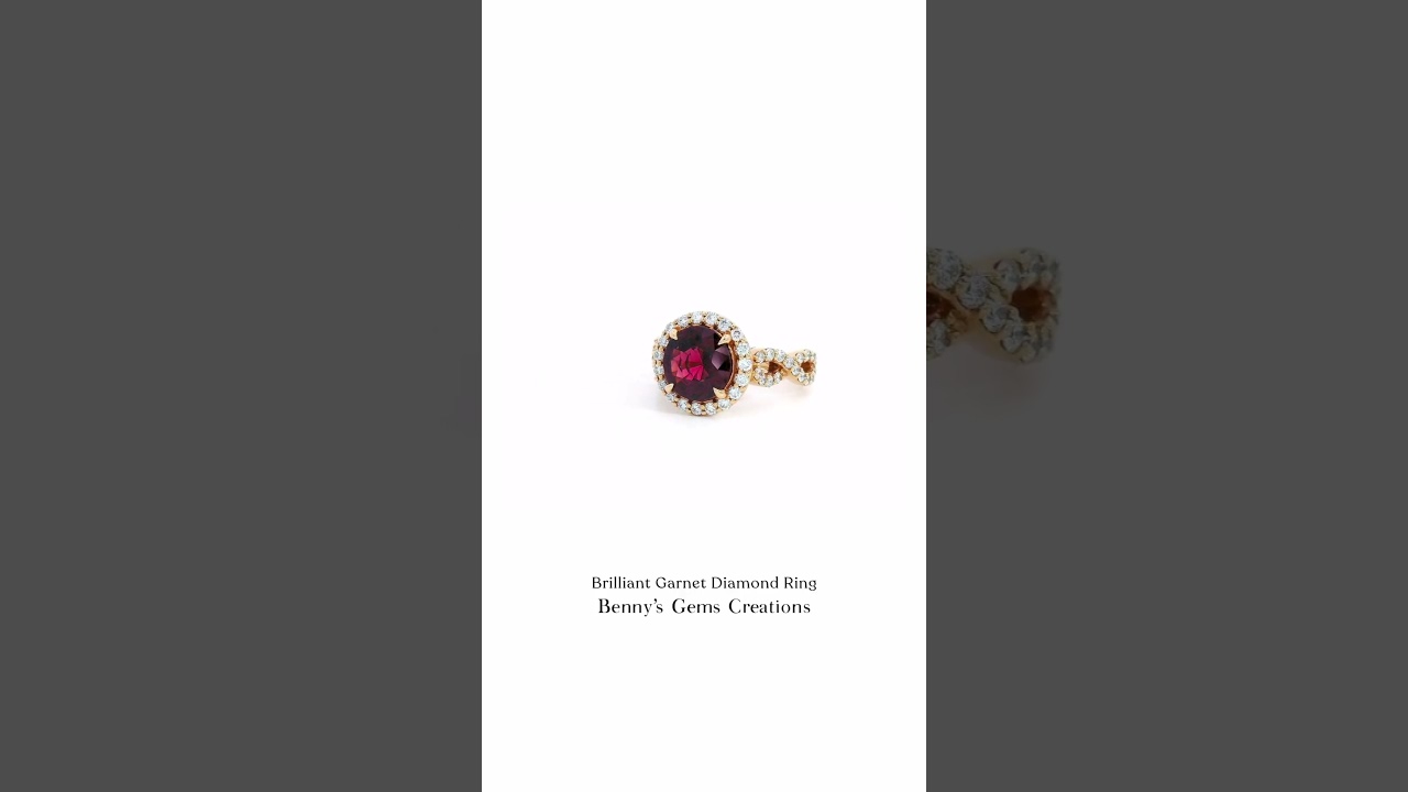 Brilliant Garnet Diamond Ring 