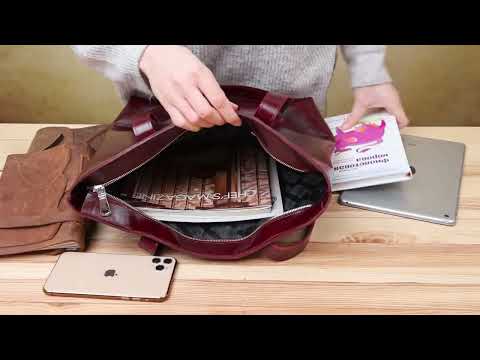 Стильна жіноча сумка-шоппер Shvigel 16368 Бордовий, видео 1