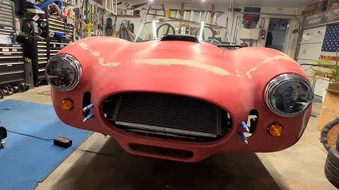 Shelby Cobra Replica Build Part 74 head lights, fuel cap & windshield