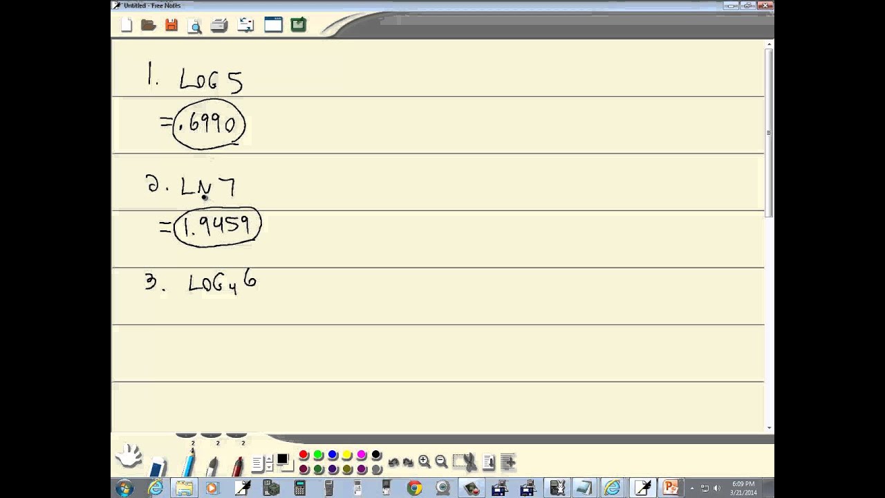 Technology in College Algebra - Evaluating Logs - TI-84 Plus - YouTube
